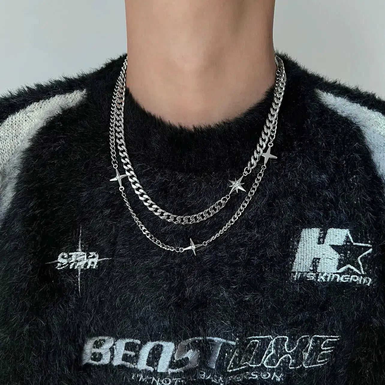 Star-shaped Double-layer Necklace