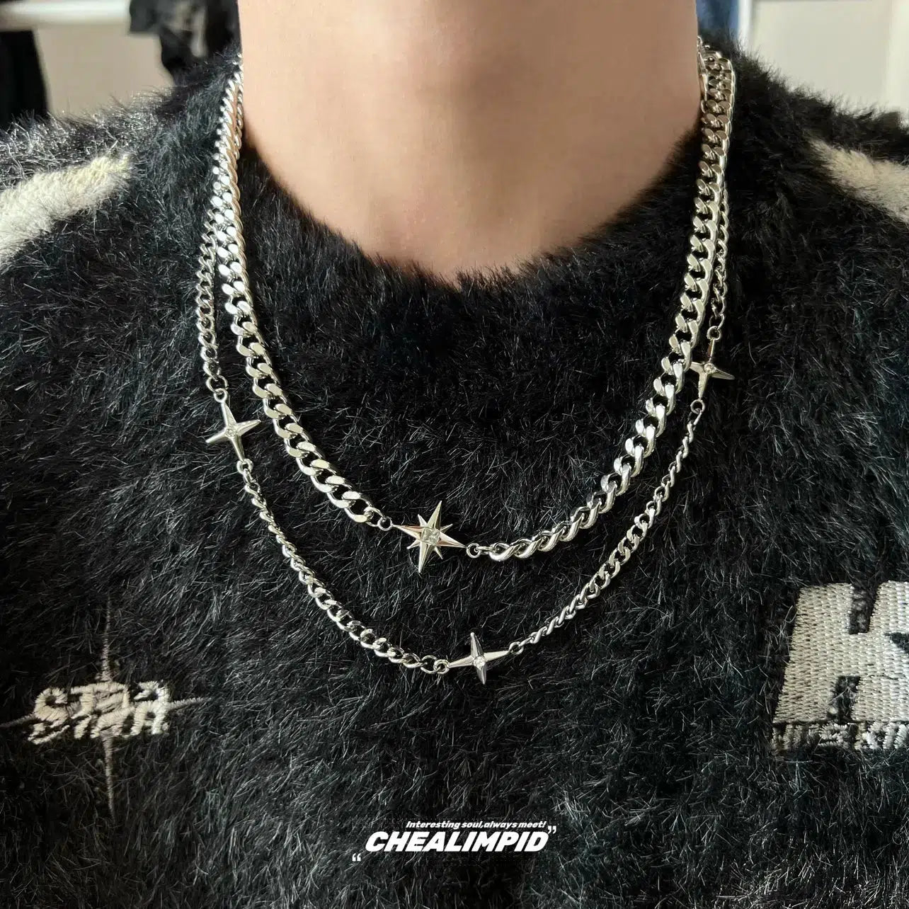 Star-shaped Double-layer Necklace