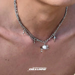 Star-shaped Geometric Pearl Necklace