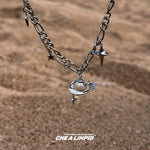 Star-shaped Geometric Pearl Necklace