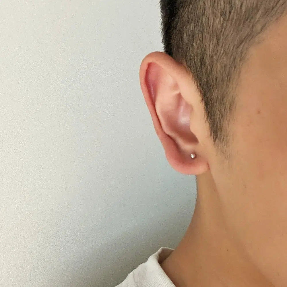 Sterling Silver Ball Stud Earrings