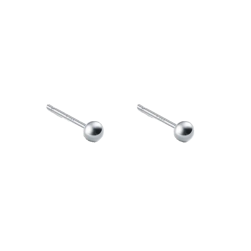 Sterling Silver Ball Stud Earrings
