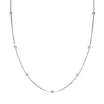 Sterling Silver Bead Herringbone Necklace