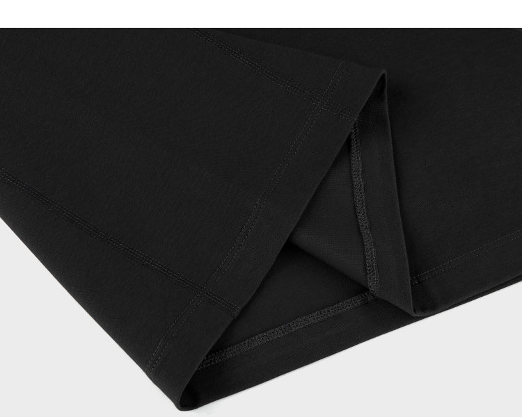 Stitching Round Neck Solid Color T-shirt