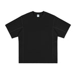 Stitching Round Neck Solid Color T-shirt