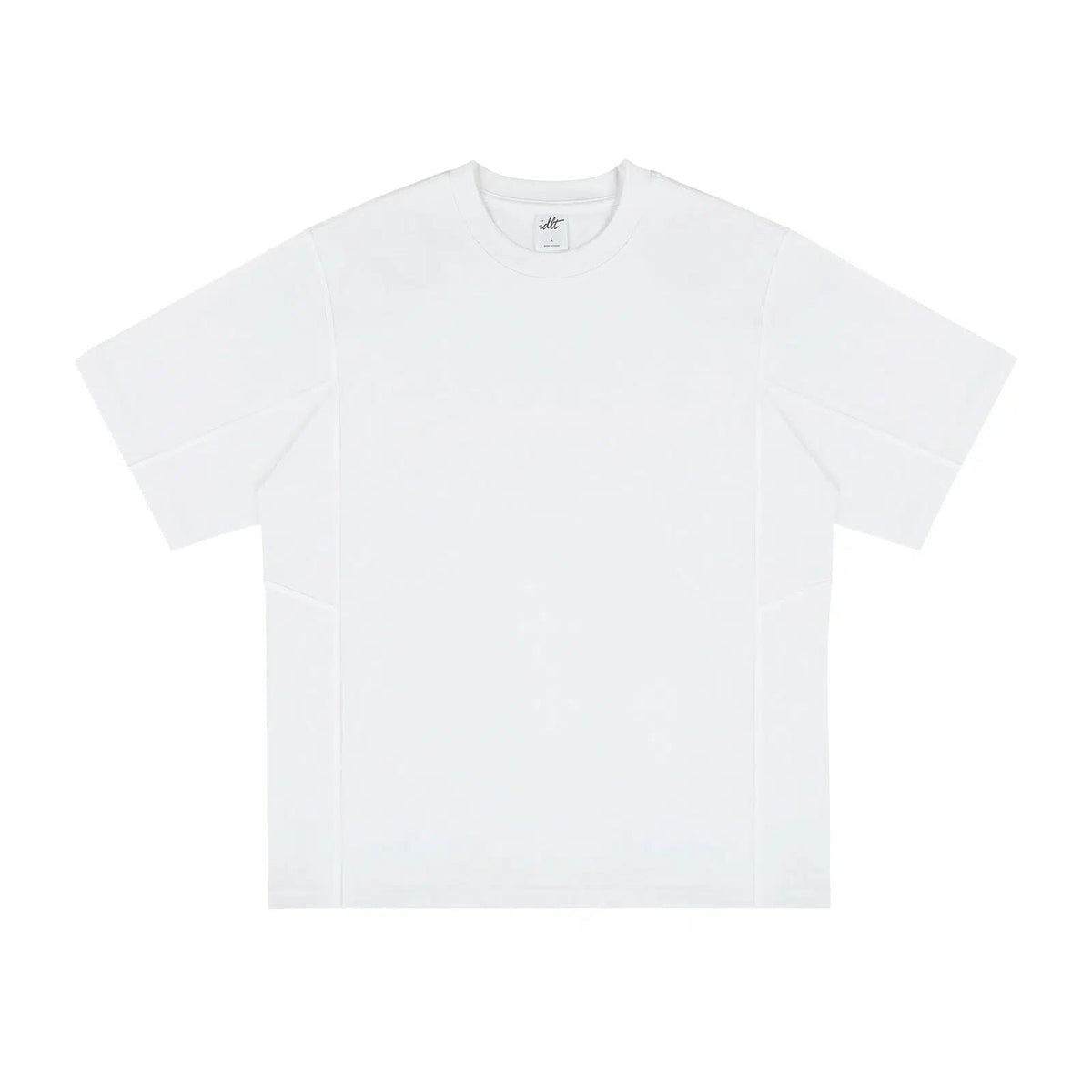 Stitching Round Neck Solid Color T-shirt