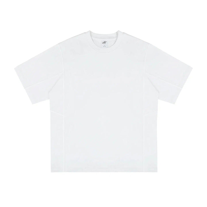 Stitching Round Neck Solid Color T-shirt