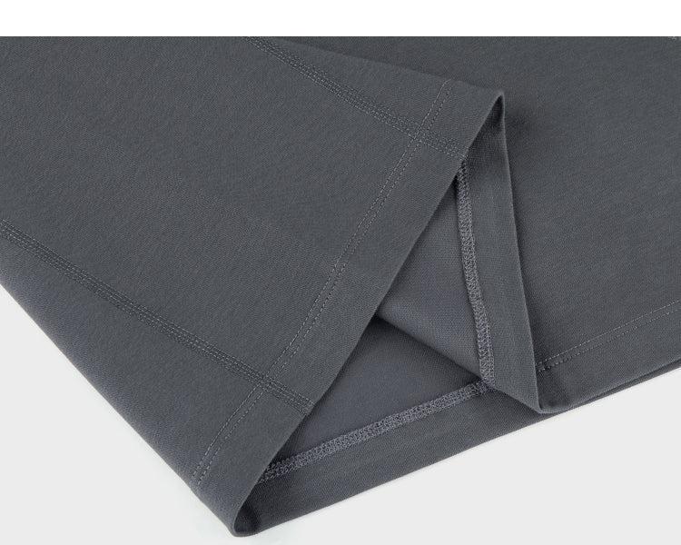 Stitching Round Neck Solid Color T-shirt