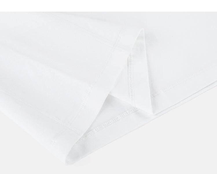 Stitching Round Neck Solid Color T-shirt