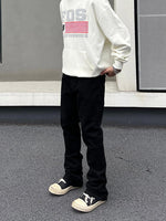 Straight Black Flared Jeans