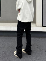 Straight Black Flared Jeans