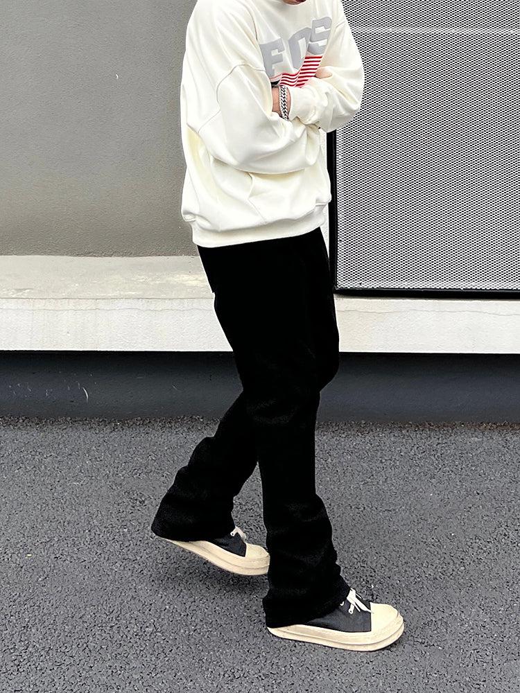 Straight Black Flared Jeans