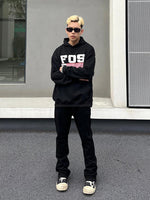 Straight Black Flared Jeans