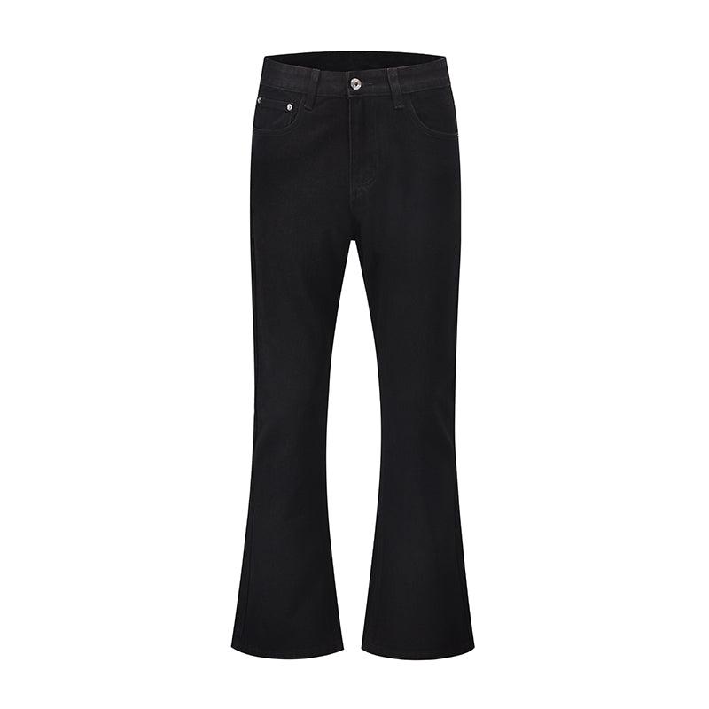Straight Black Flared Jeans