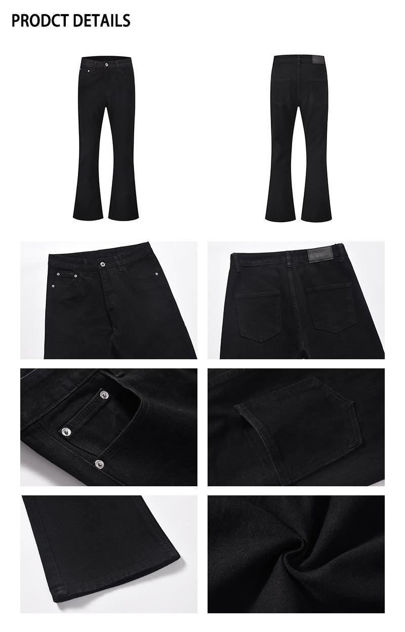 Straight Black Flared Jeans