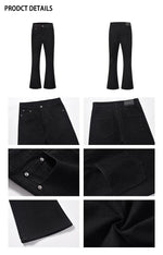 Straight Black Flared Jeans