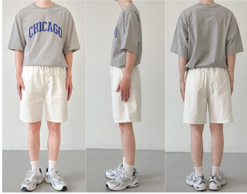 Straight Cotton Casual Shorts