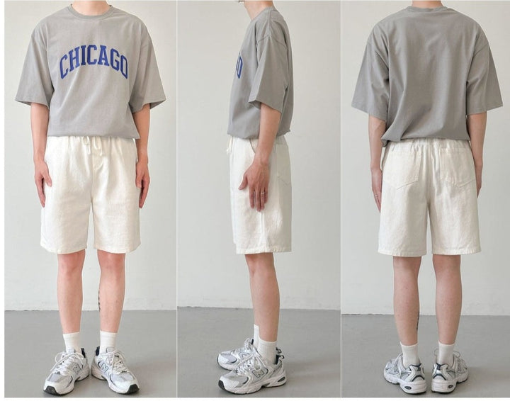 Straight Cotton Casual Shorts
