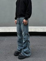 Straight Distressed Denim Pants