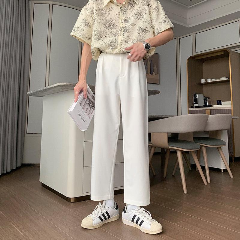 Straight Drape Suit Pants