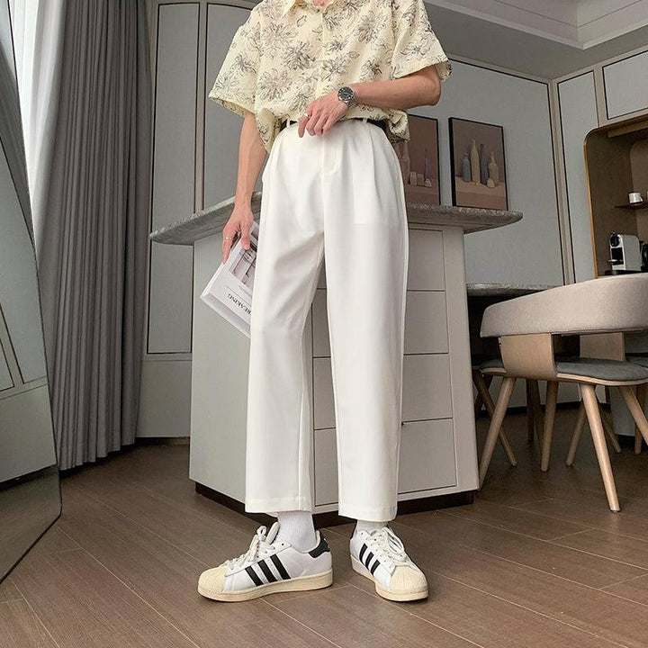 Straight Drape Suit Pants