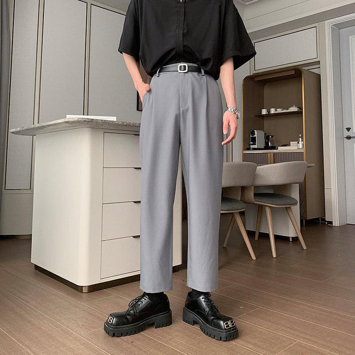 Straight Drape Suit Pants