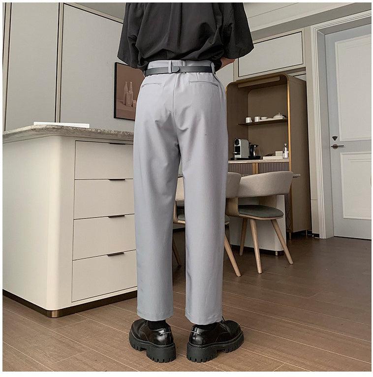 Straight Drape Suit Pants