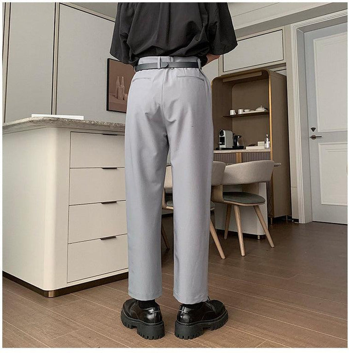 Straight Drape Suit Pants