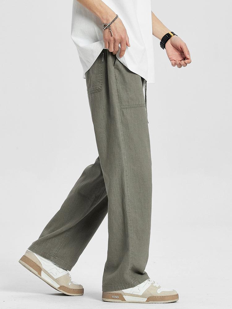 Straight Fit Drawstring Pants