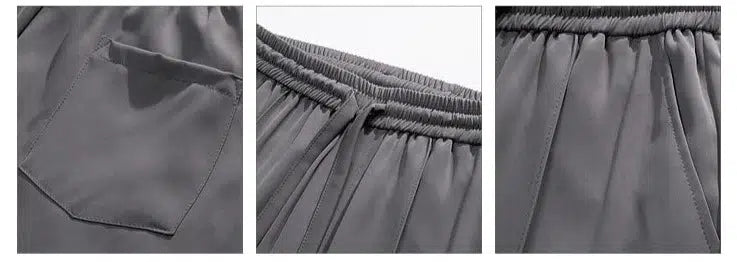 Straight Ice Silk Drape Casual Pants