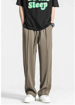 Straight Ice Silk Drape Casual Pants