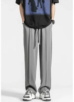 Straight Ice Silk Drape Casual Pants