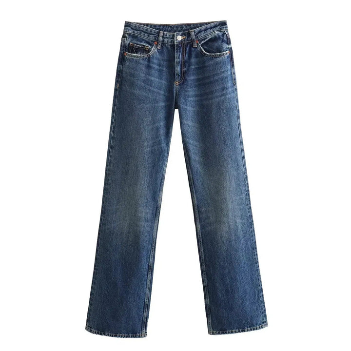 Straight Leg Denim Pants