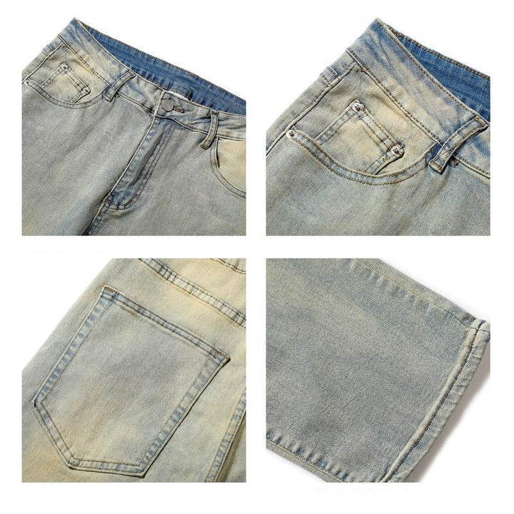 Straight Retro Washed Jeans