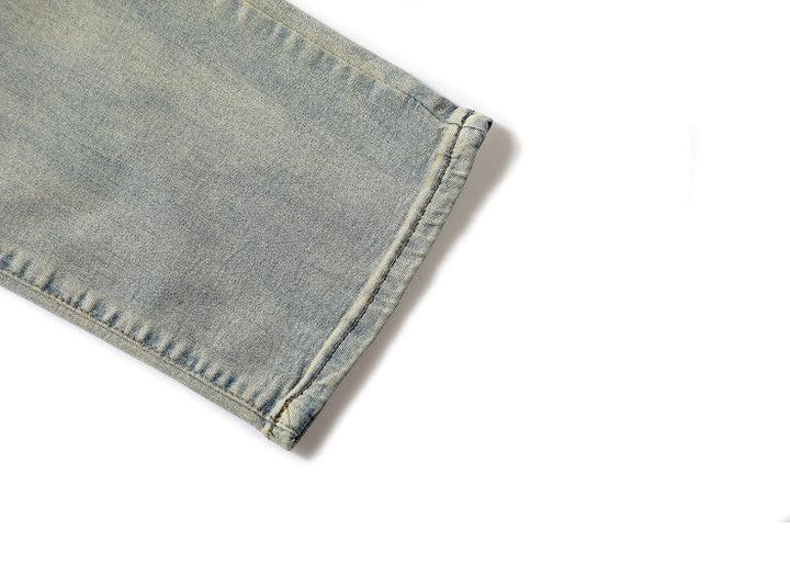 Straight Retro Washed Jeans