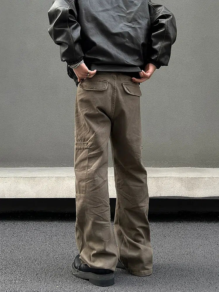 Straight Slim Brown Straight-leg Jeans