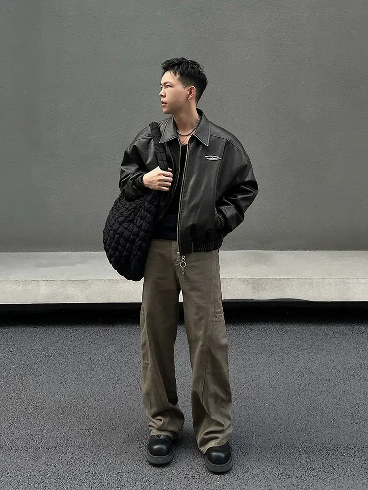 Straight Slim Brown Straight-leg Jeans