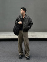 Straight Slim Brown Straight-leg Jeans