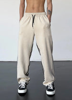 Straight Striped Drape Pants