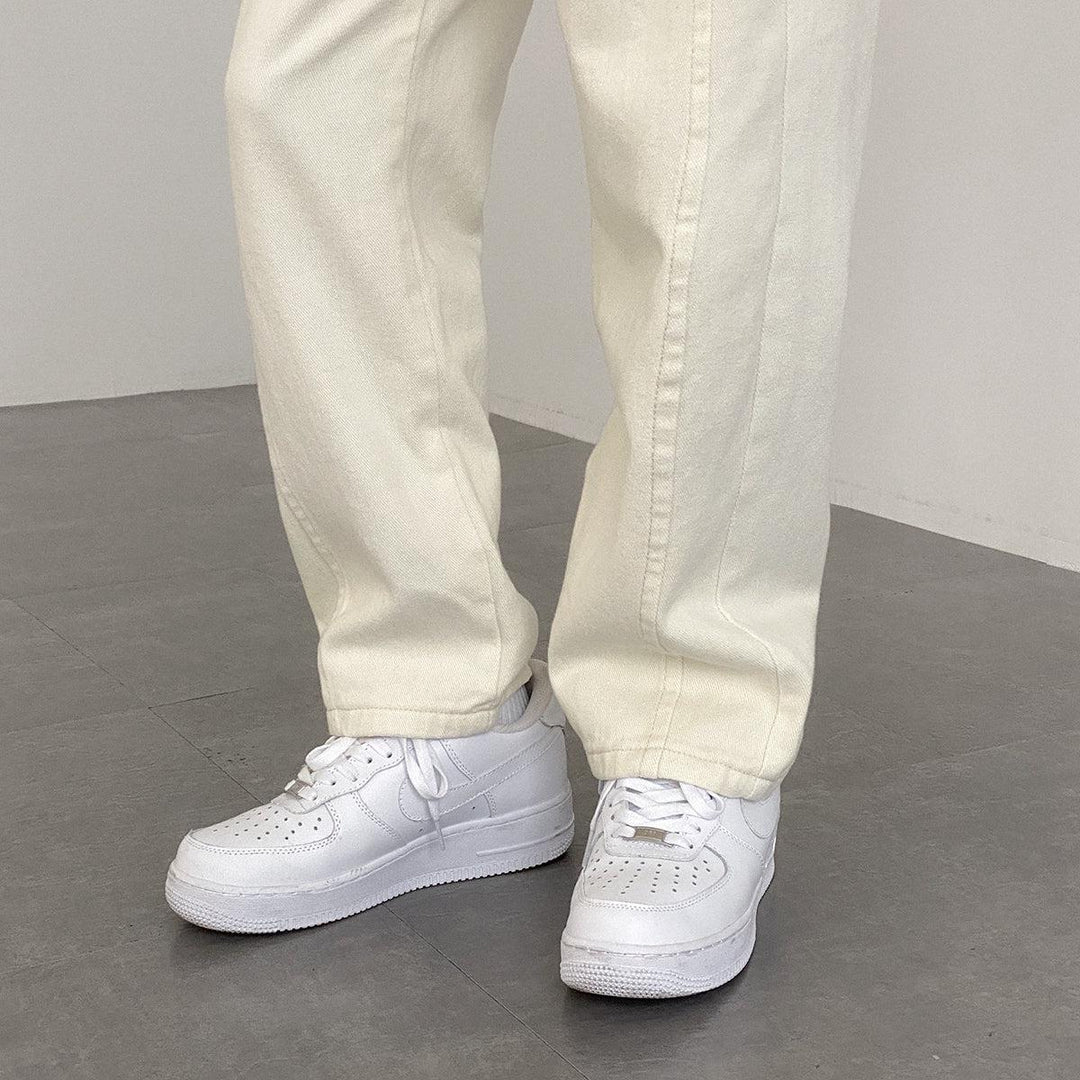 Straight White Casual Pants