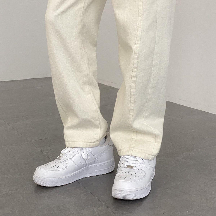 Straight White Casual Pants