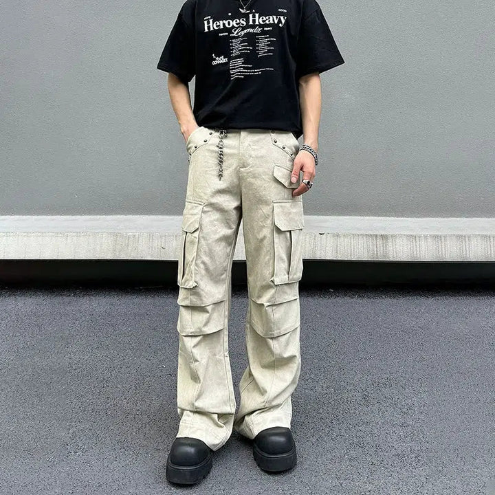 Straight-leg Casual Pants