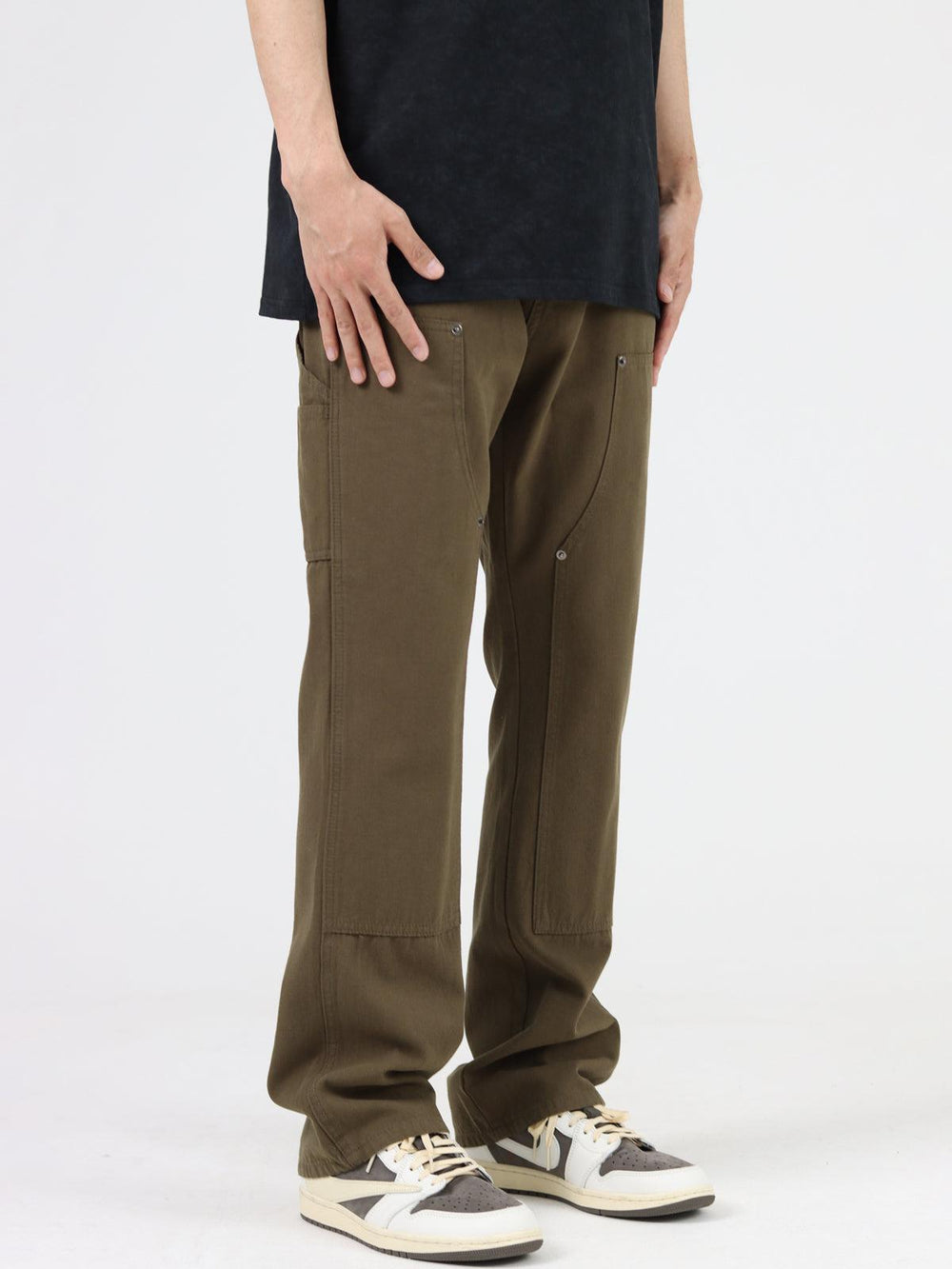 Straight-leg Denim Flared Trousers