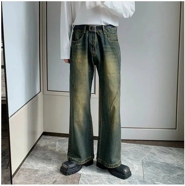 Straight-leg High-waist Slim Jeans