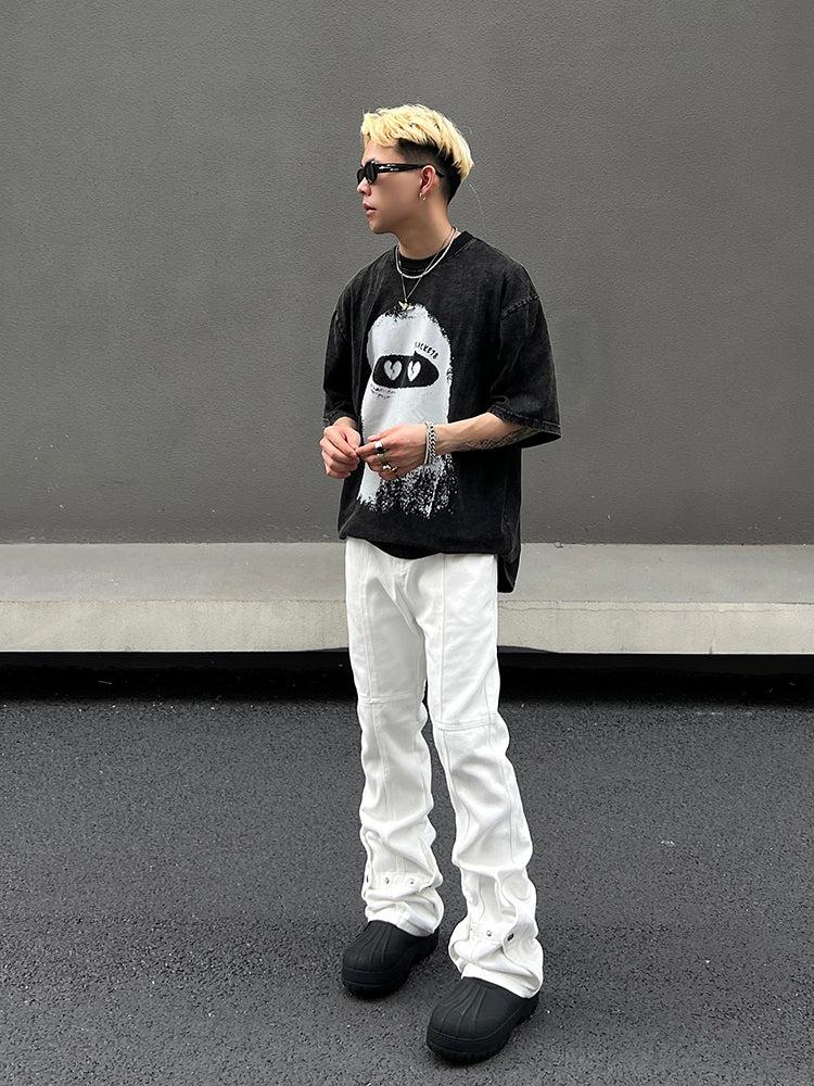 Straight-leg Micro Flared Jeans