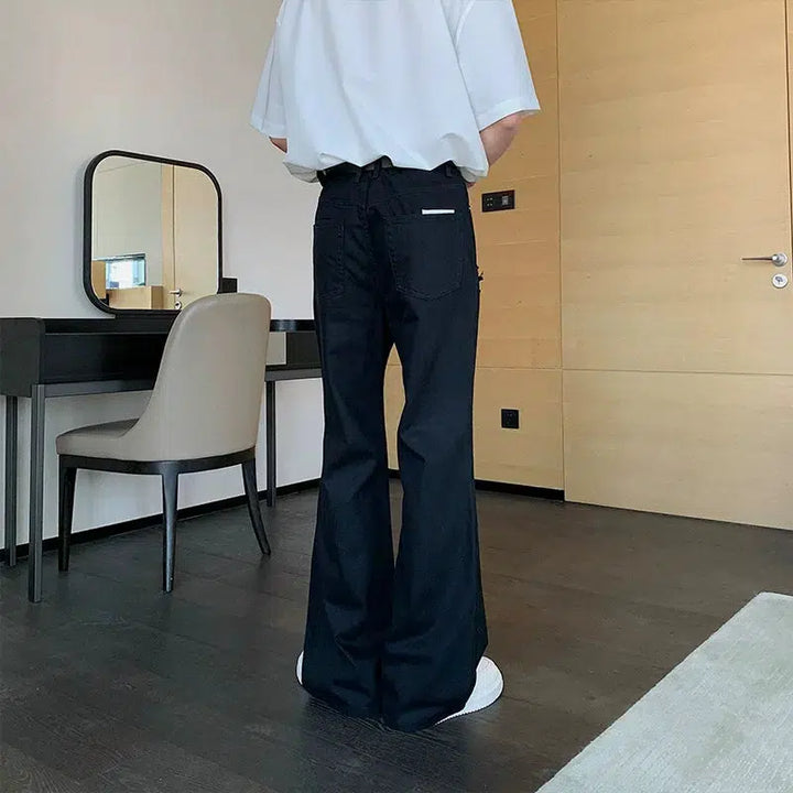 Straight-leg Ripped Jeans