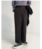 Straight-leg Woolen Pants