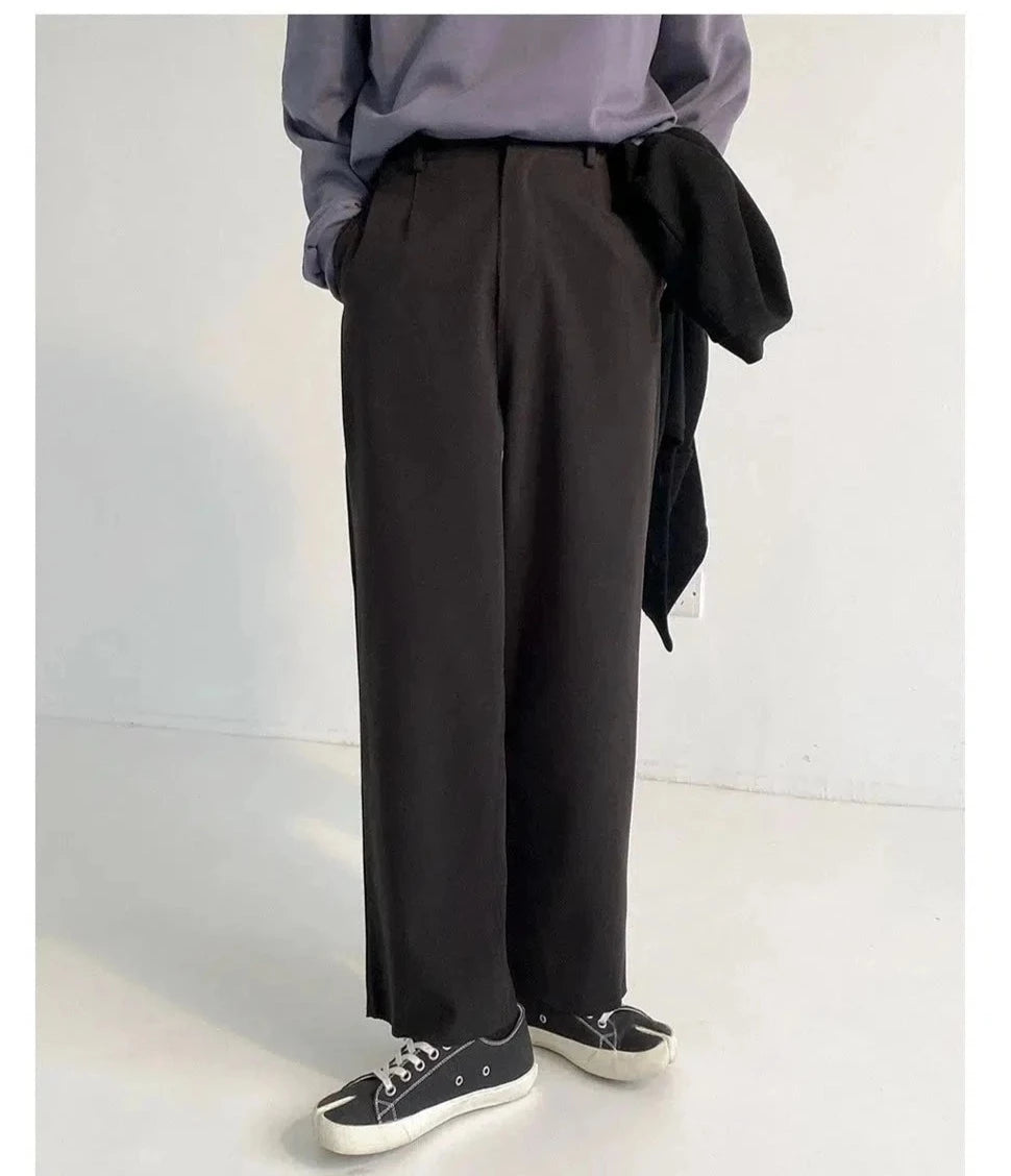 Straight-leg Woolen Pants
