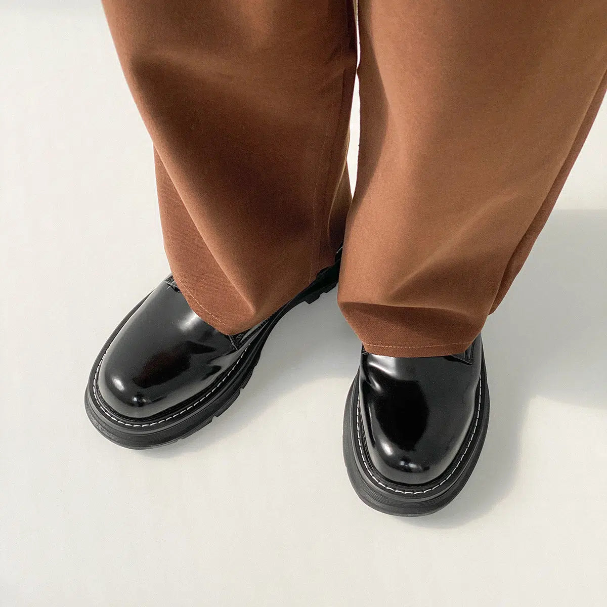 Straight-leg Woolen Pants