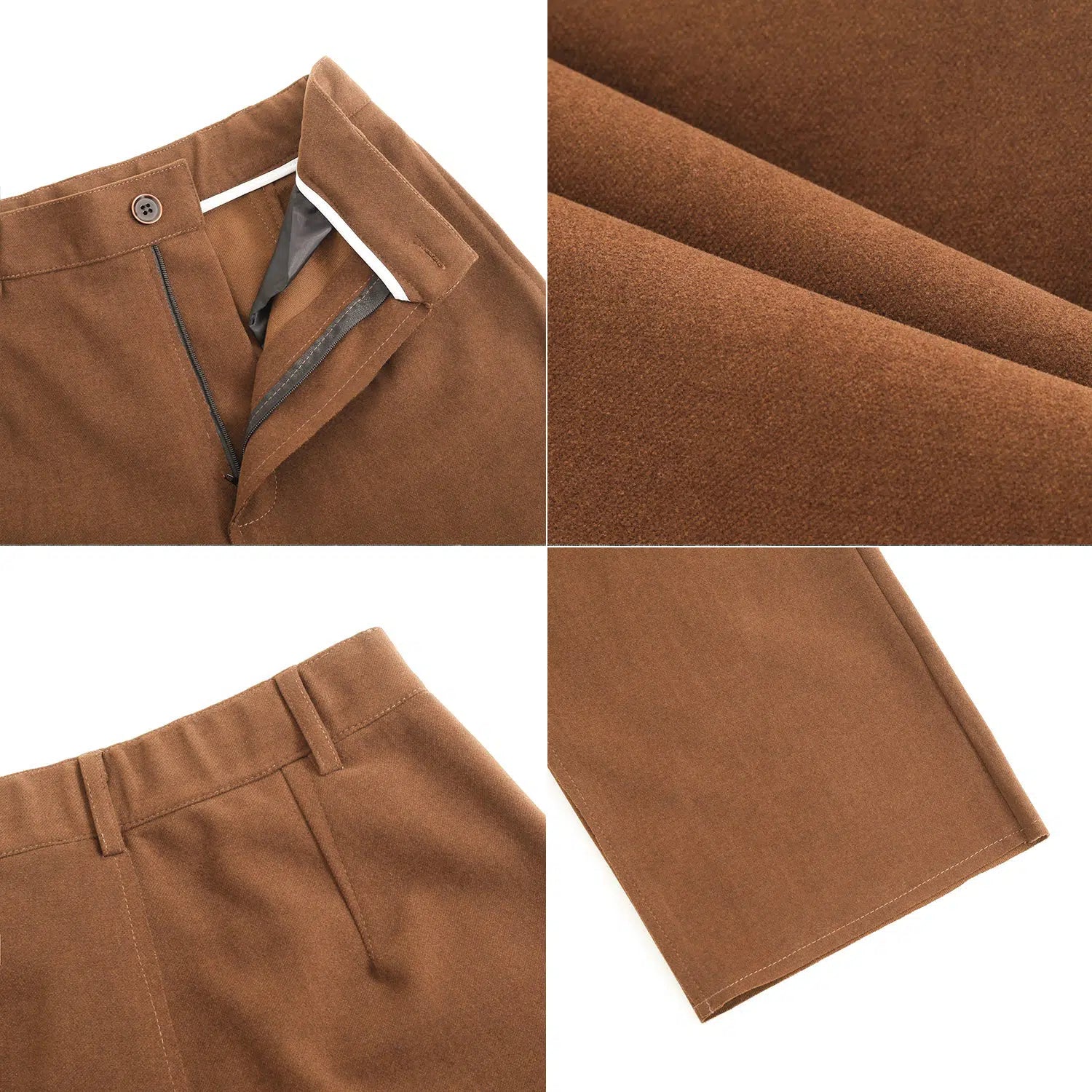 Straight-leg Woolen Pants